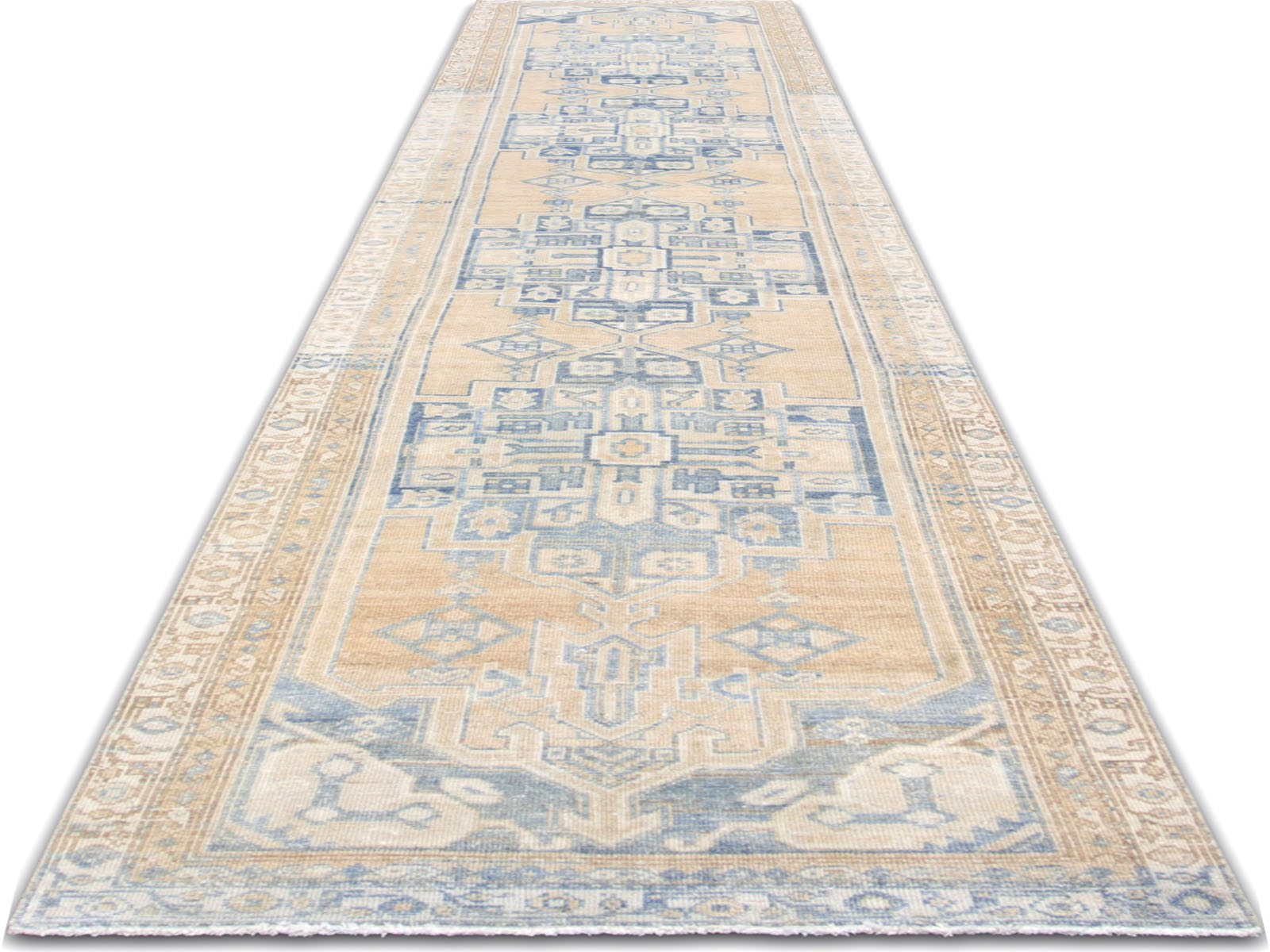 Semi Antique Persian Melayer Runner - 3' x 16'