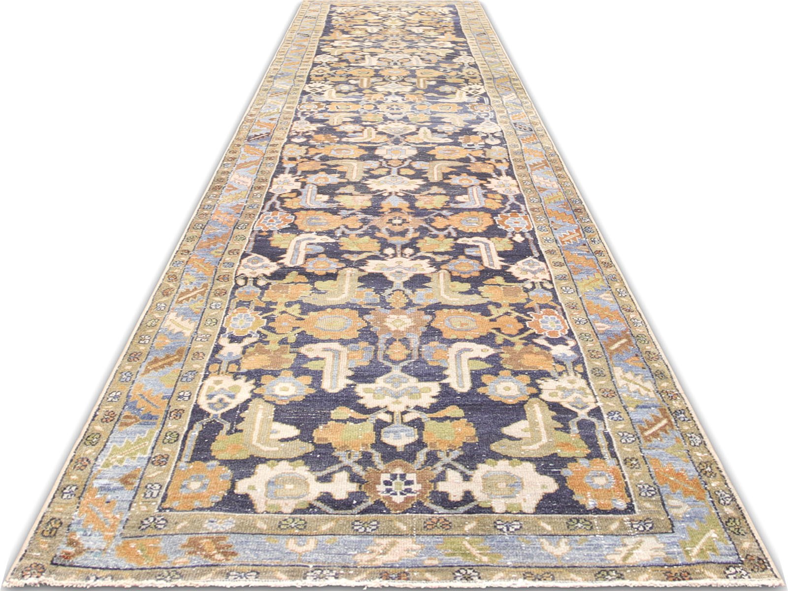 Antique Persian Melayer Runner - 3'3" x 16'9"