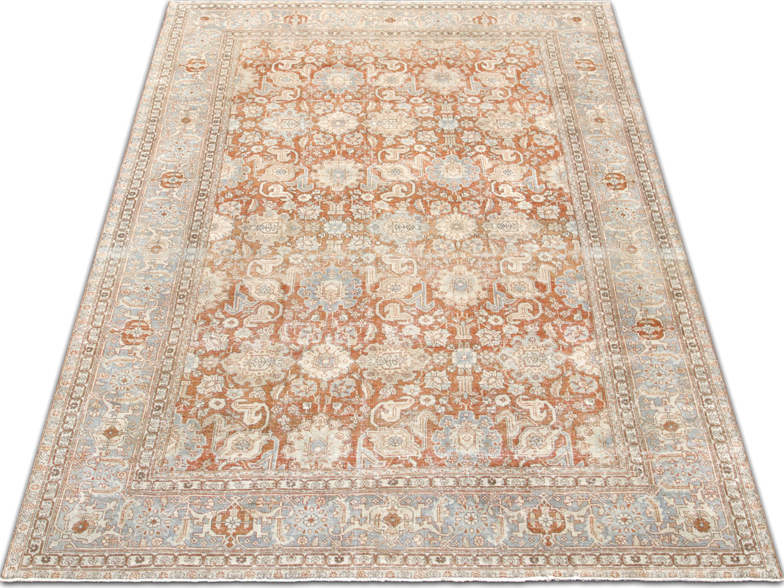 Semi Antique Persian Tabriz Rug - 6'9" x 9'9"