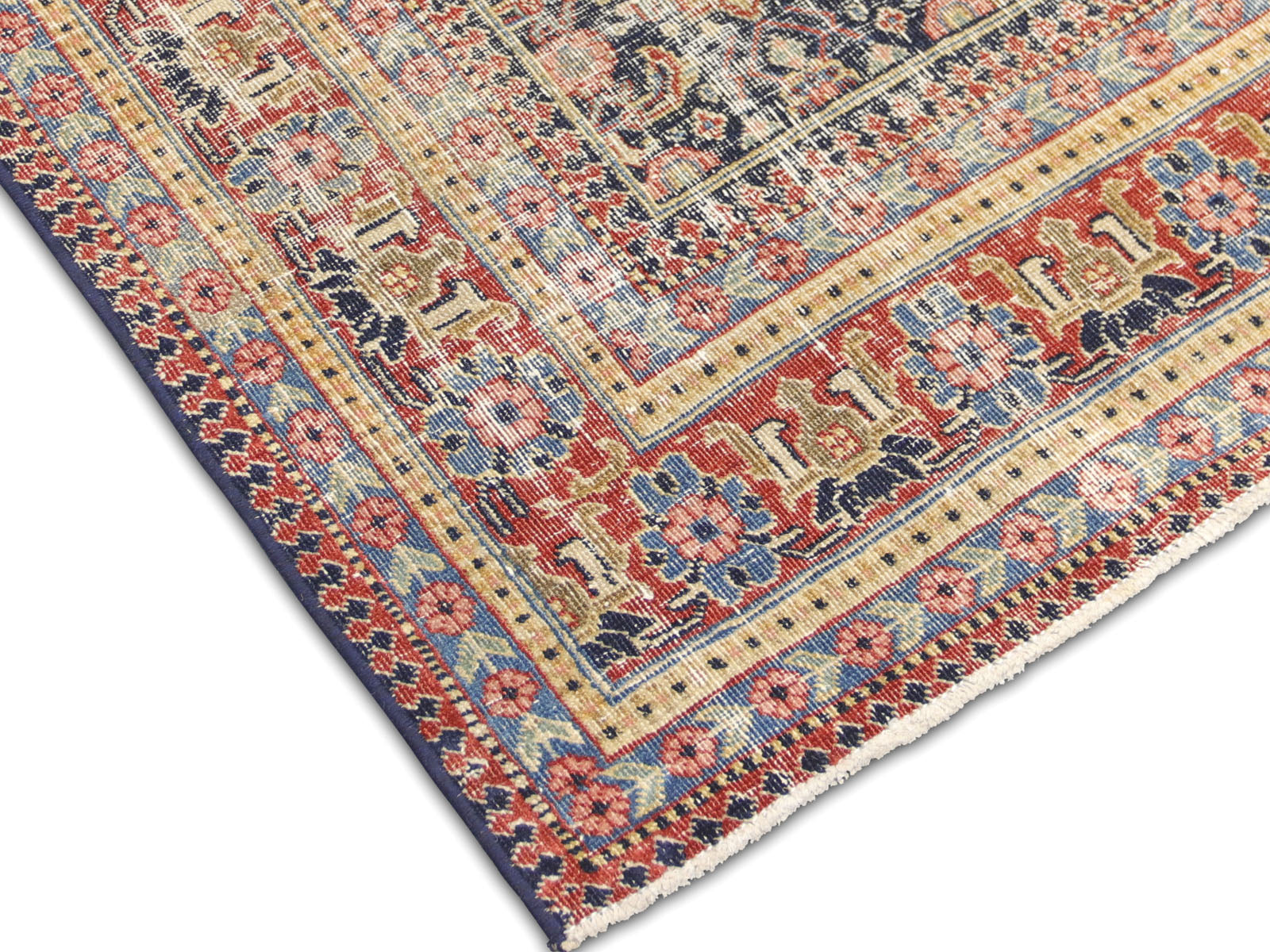 Antique Persian Tabriz Rug - 4'4" x 5'8"