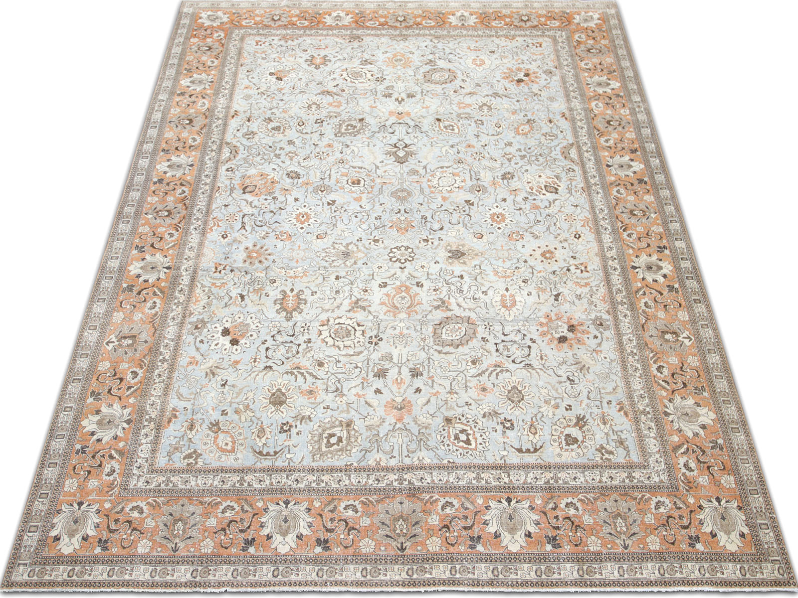 Antique Persian Tabriz Rug - 9'7" x 13'7"