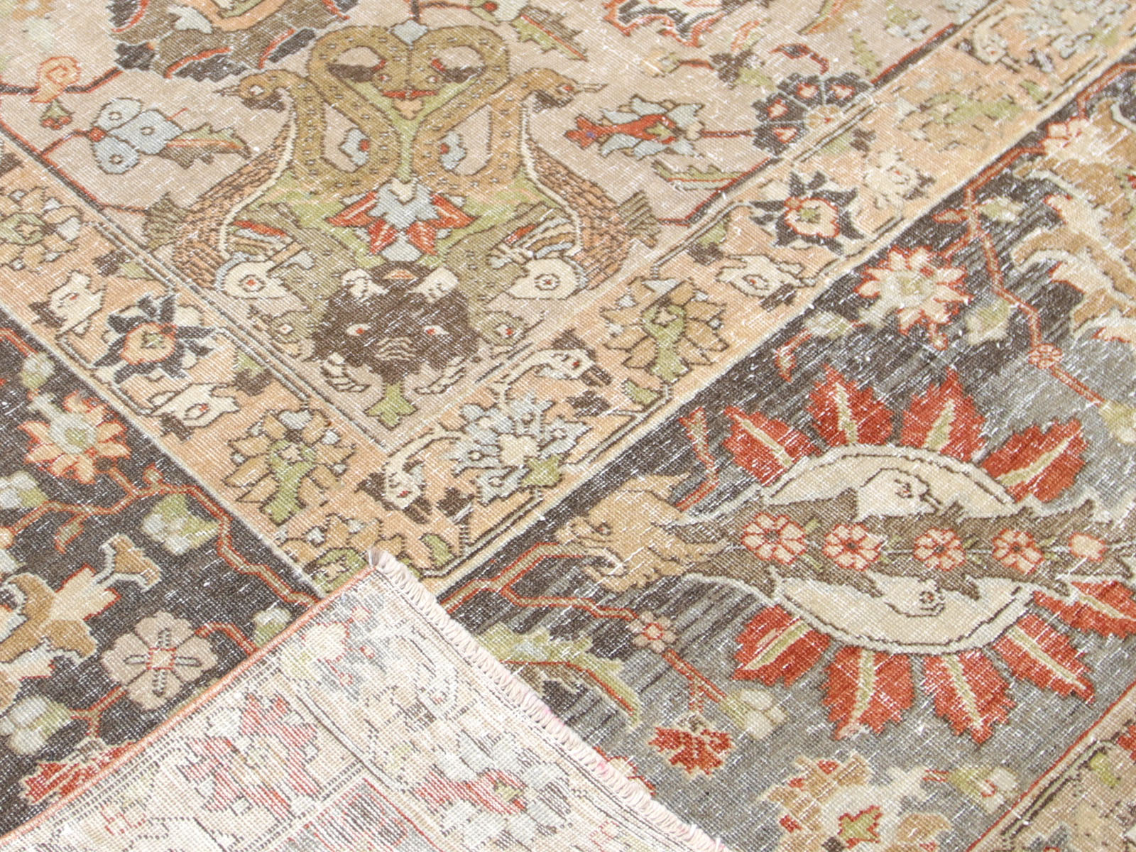 Antique Persian Tabriz Rug - 11'9" x 15'1"