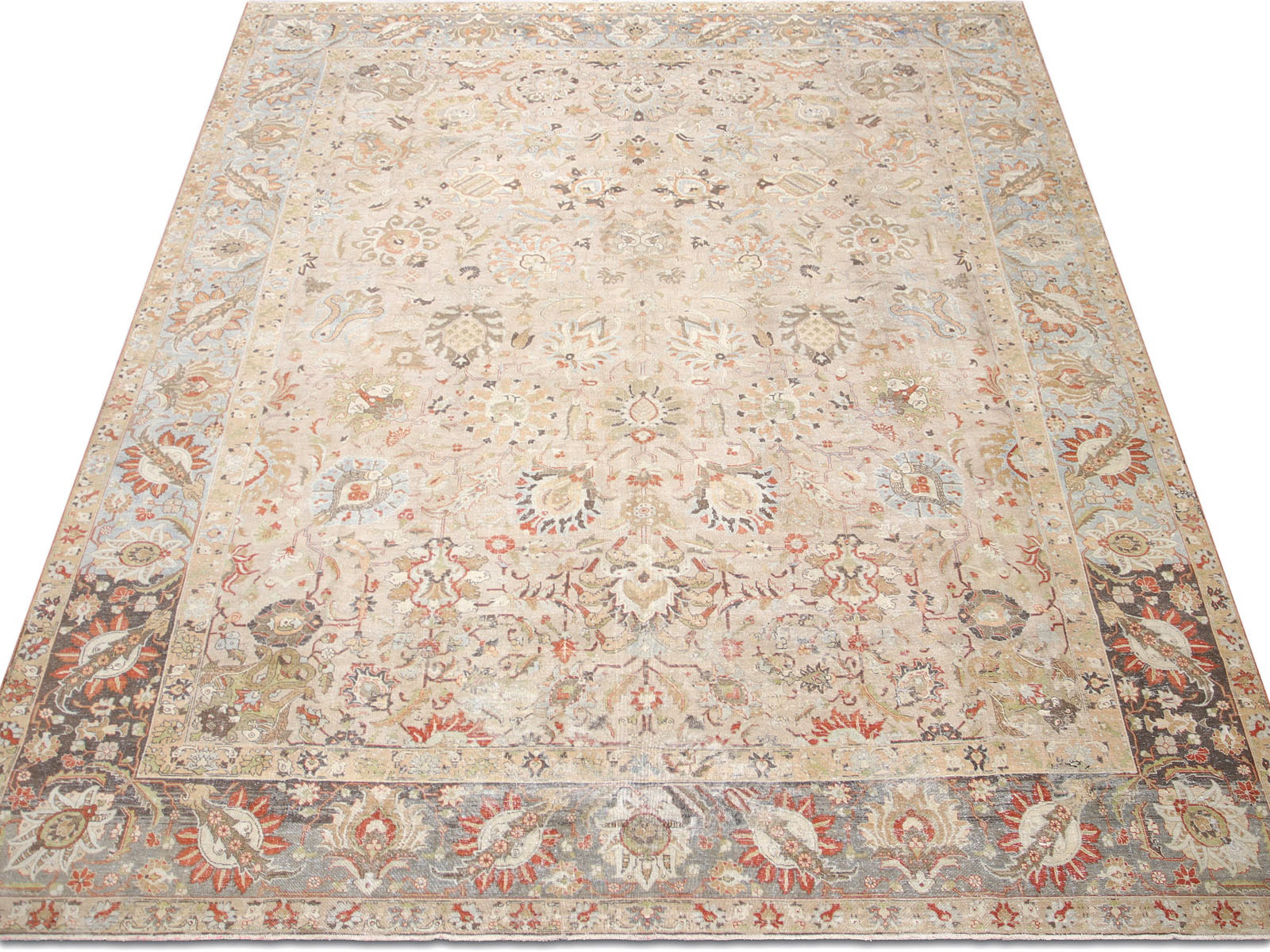 Antique Persian Tabriz Rug - 11'9" x 15'1"