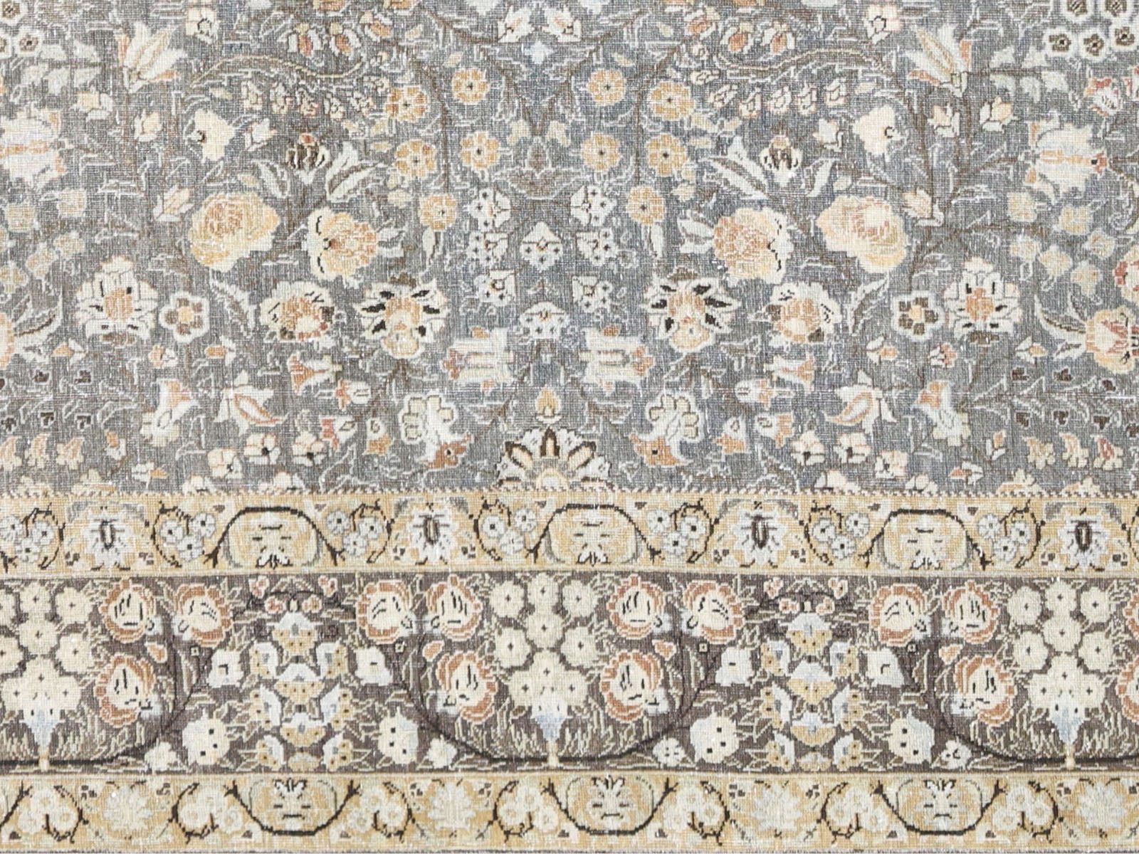 Antique Persian Tabriz Rug - 8'10" x 12'