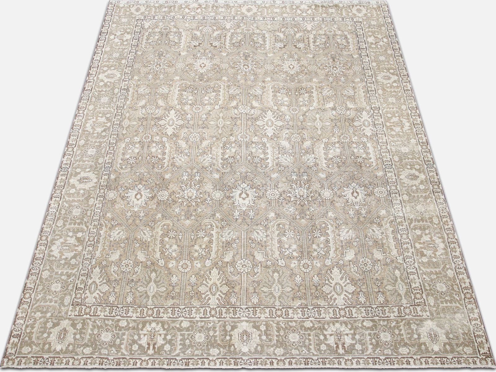 Semi Antique Persian Tabriz Rug - 9' x 12'4"
