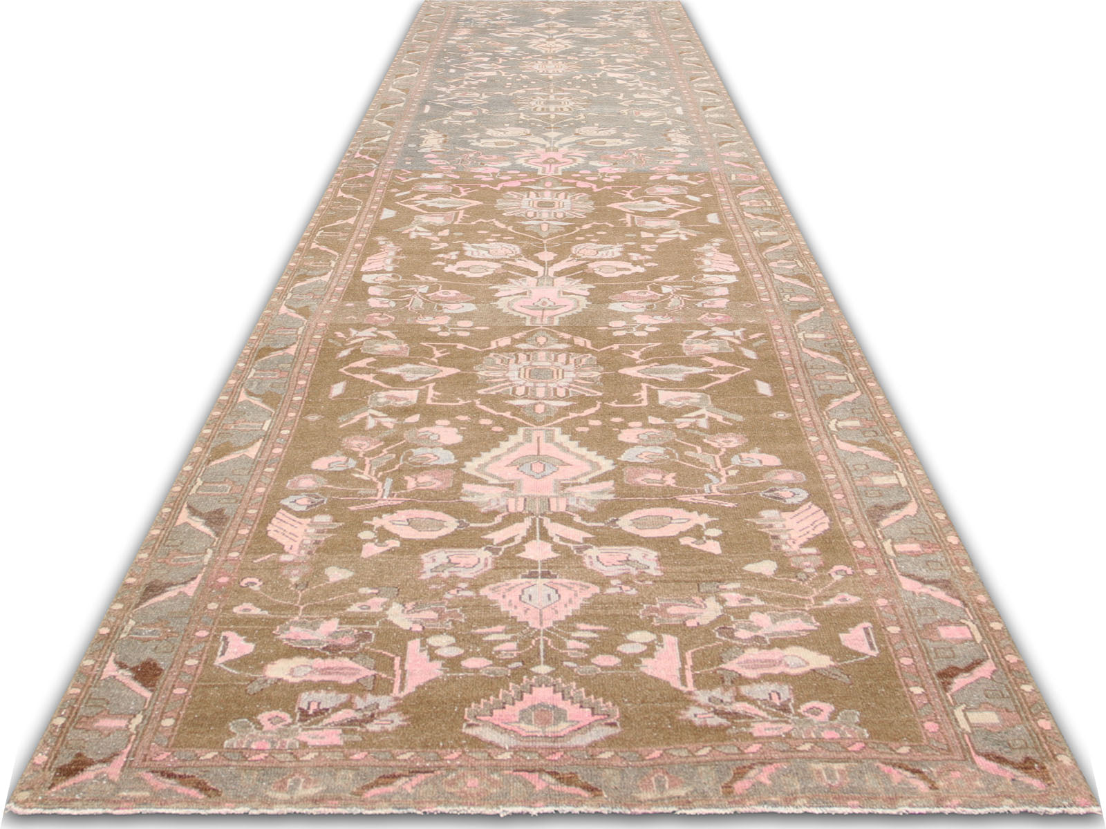 Semi Antique Persian Melayer Runner - 3'11" x 17'2"