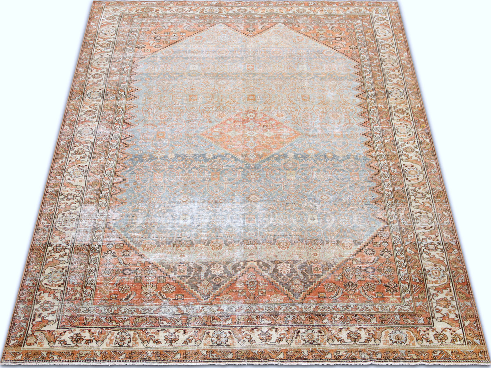 Antique Persian Melayer Rug - 8'7" x 11'3"