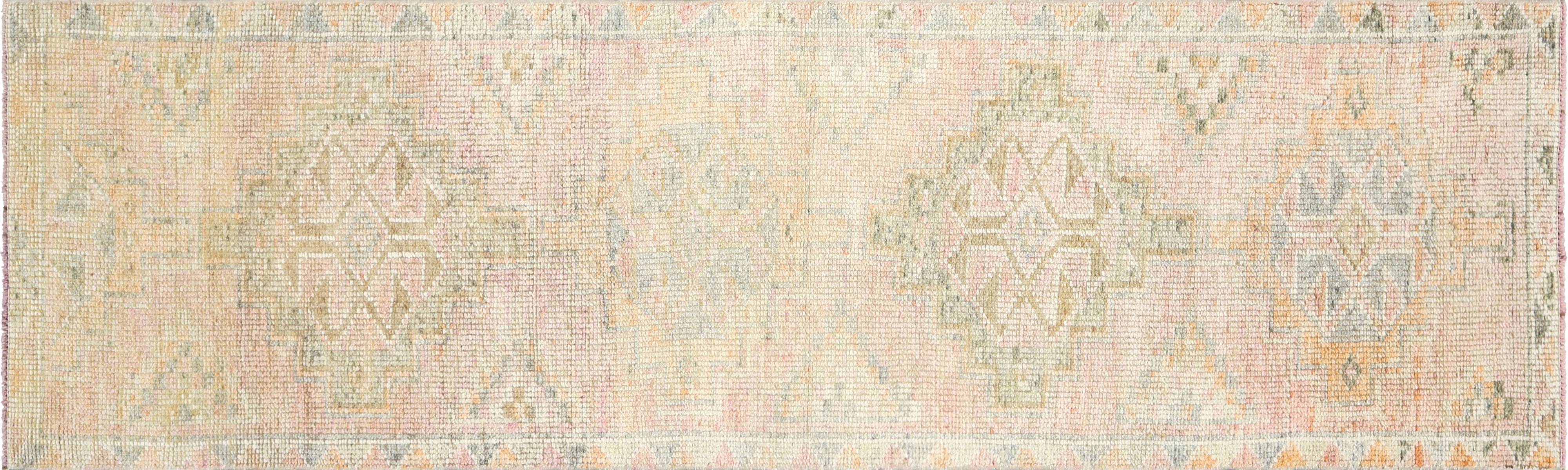 Vintage Turkish Oushak Runner - 2'11" x 11'1" - 240443