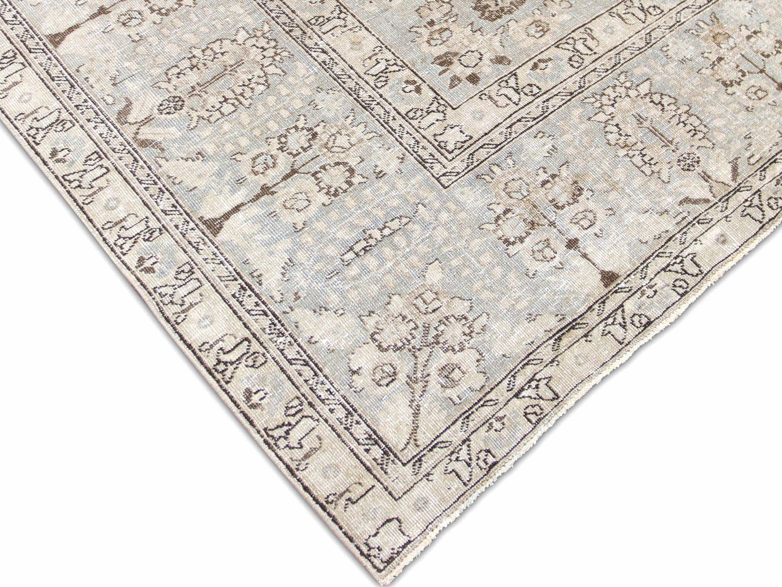 Semi Antique Persian Tabriz Rug - 9' x 12'6"