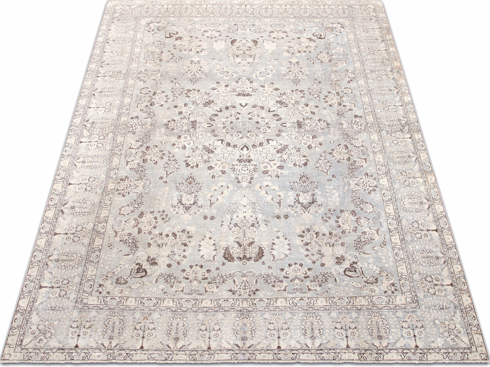 Semi Antique Persian Tabriz Rug - 9' x 12'6"