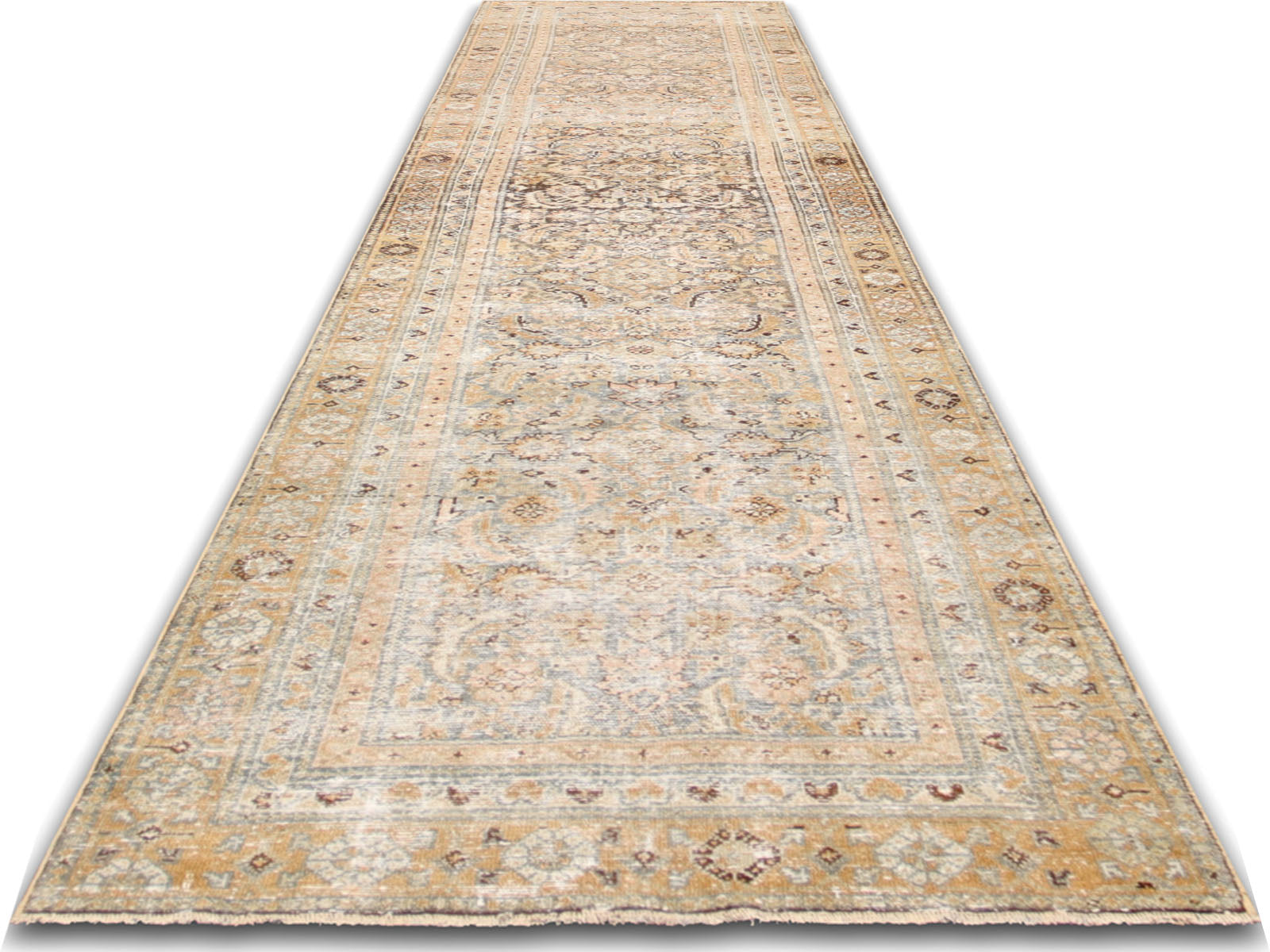 Antique Persian Melayer Runner - 3'1" x 15'10"