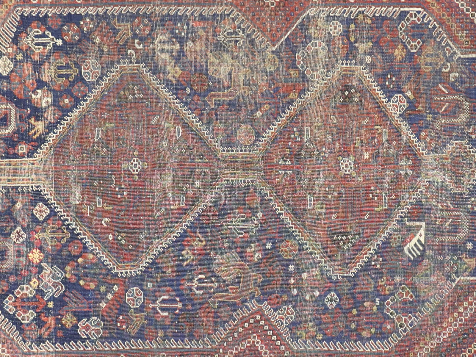 Antique Persian Shiraz Rug - 4'11" x 6'3"