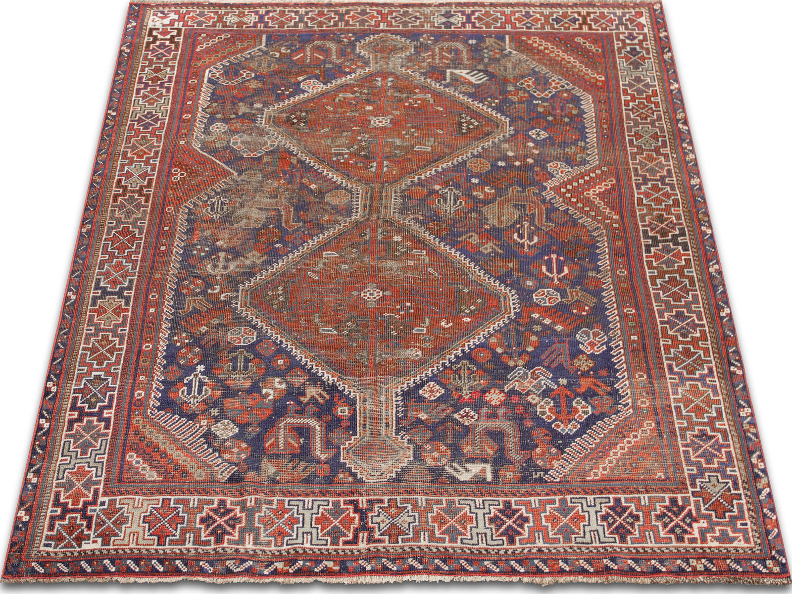 Antique Persian Shiraz Rug - 4'11" x 6'3"