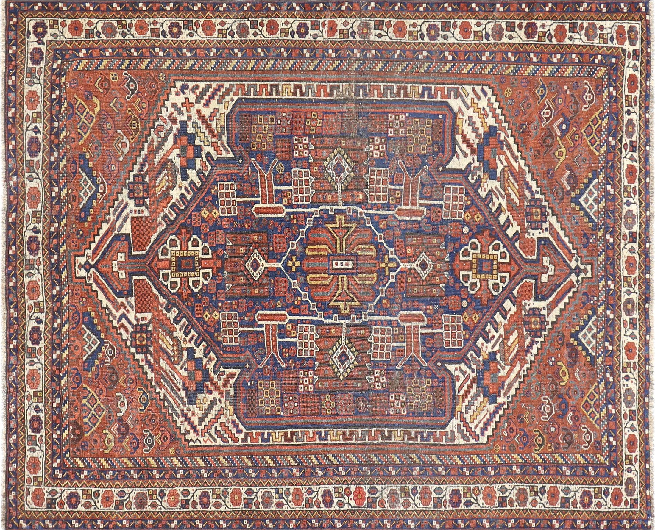 Antique Persian Shiraz Rug - 5