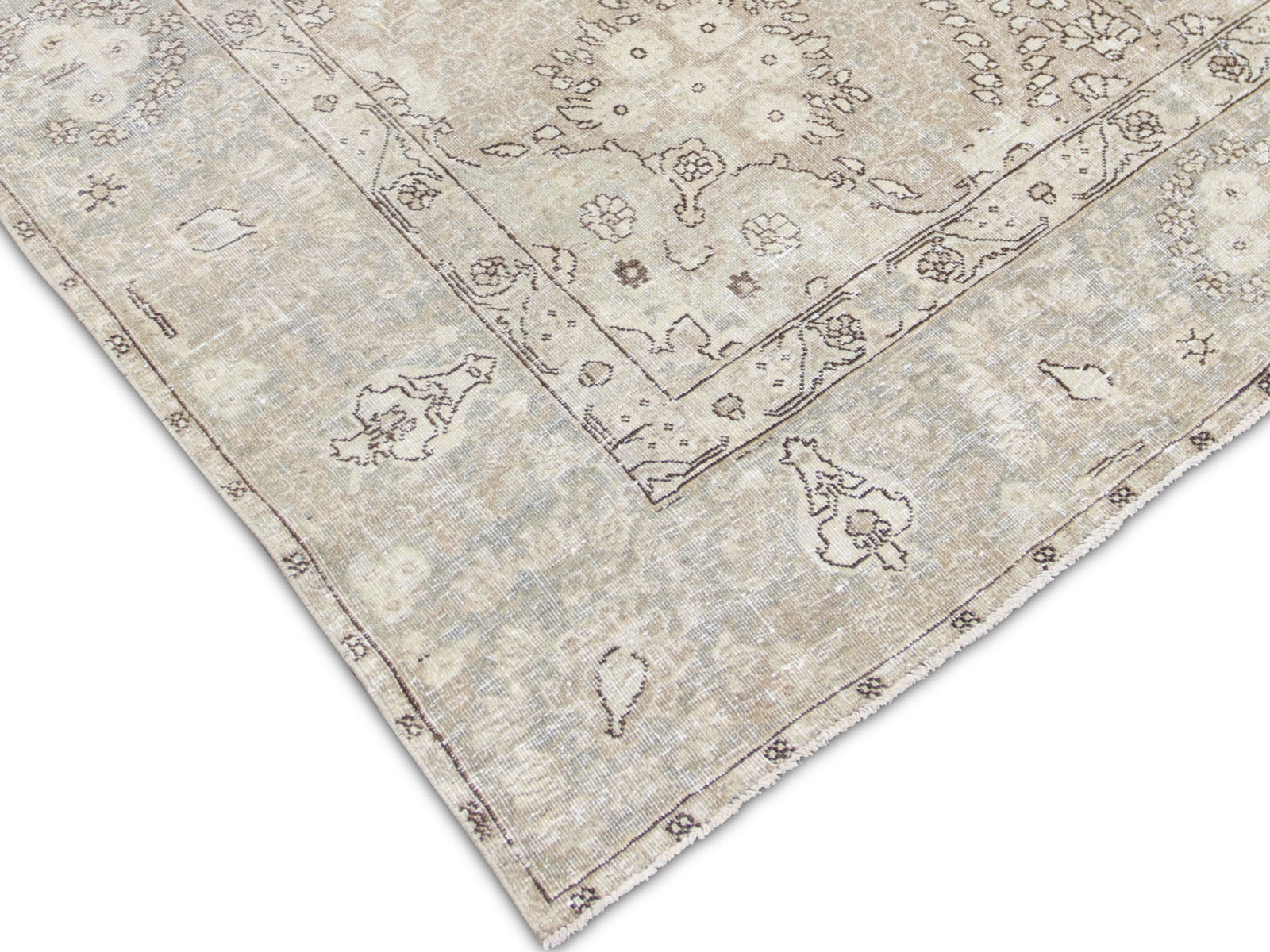 Semi Antique Persian Tabriz Rug - 8'7" x 12'