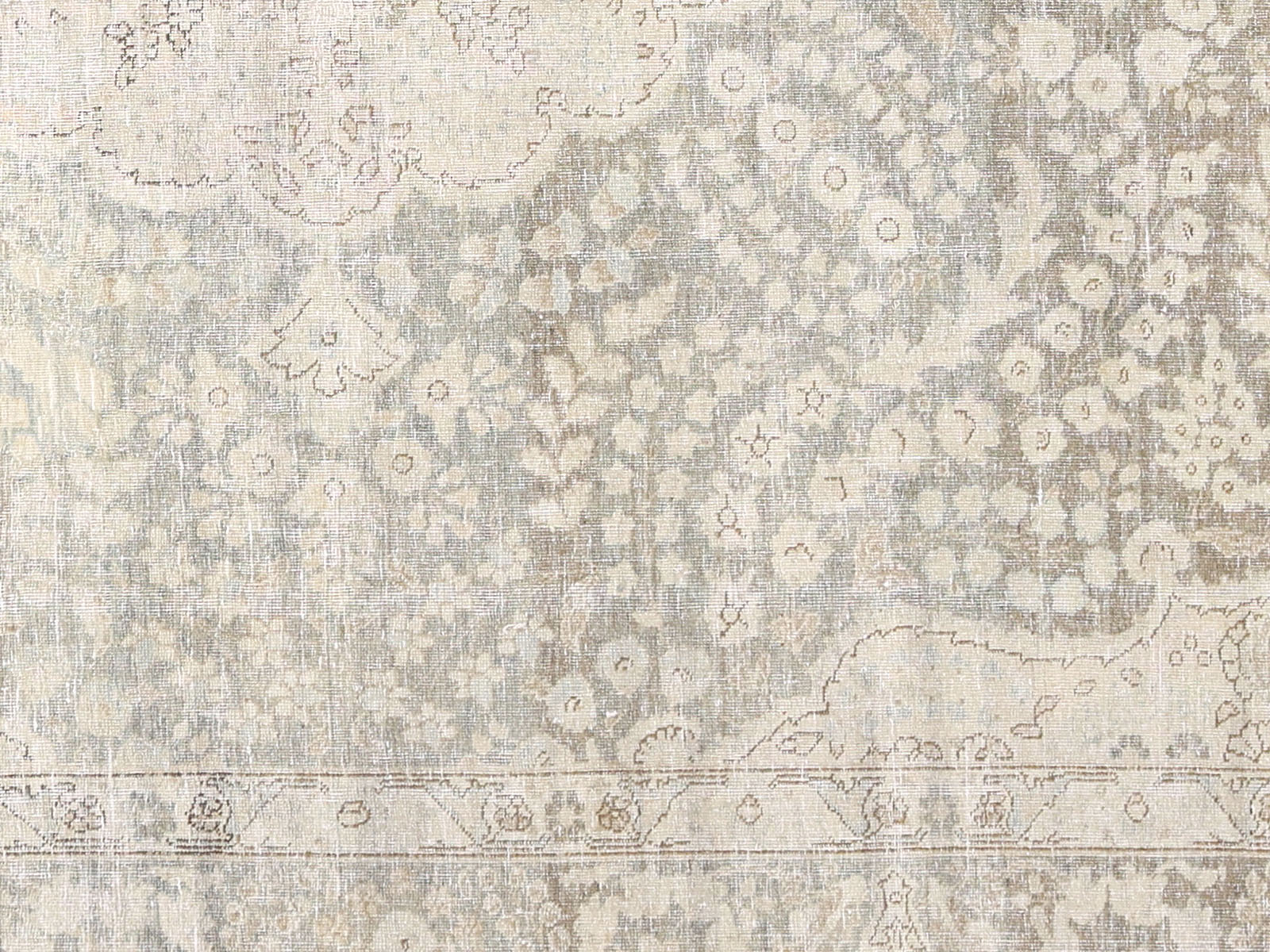 Semi Antique Persian Tabriz Rug - 8'7" x 12'