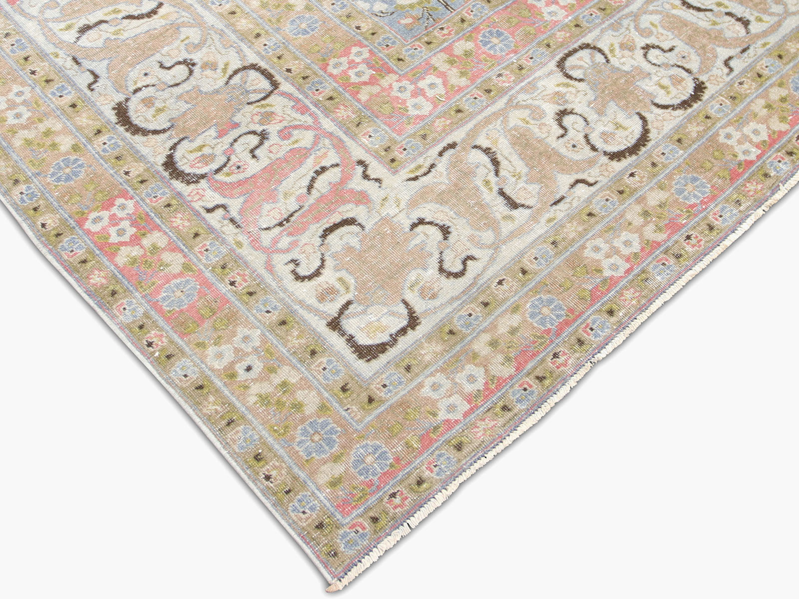 Semi Antique Persian Tabriz Rug - 9'6" x 12'5"