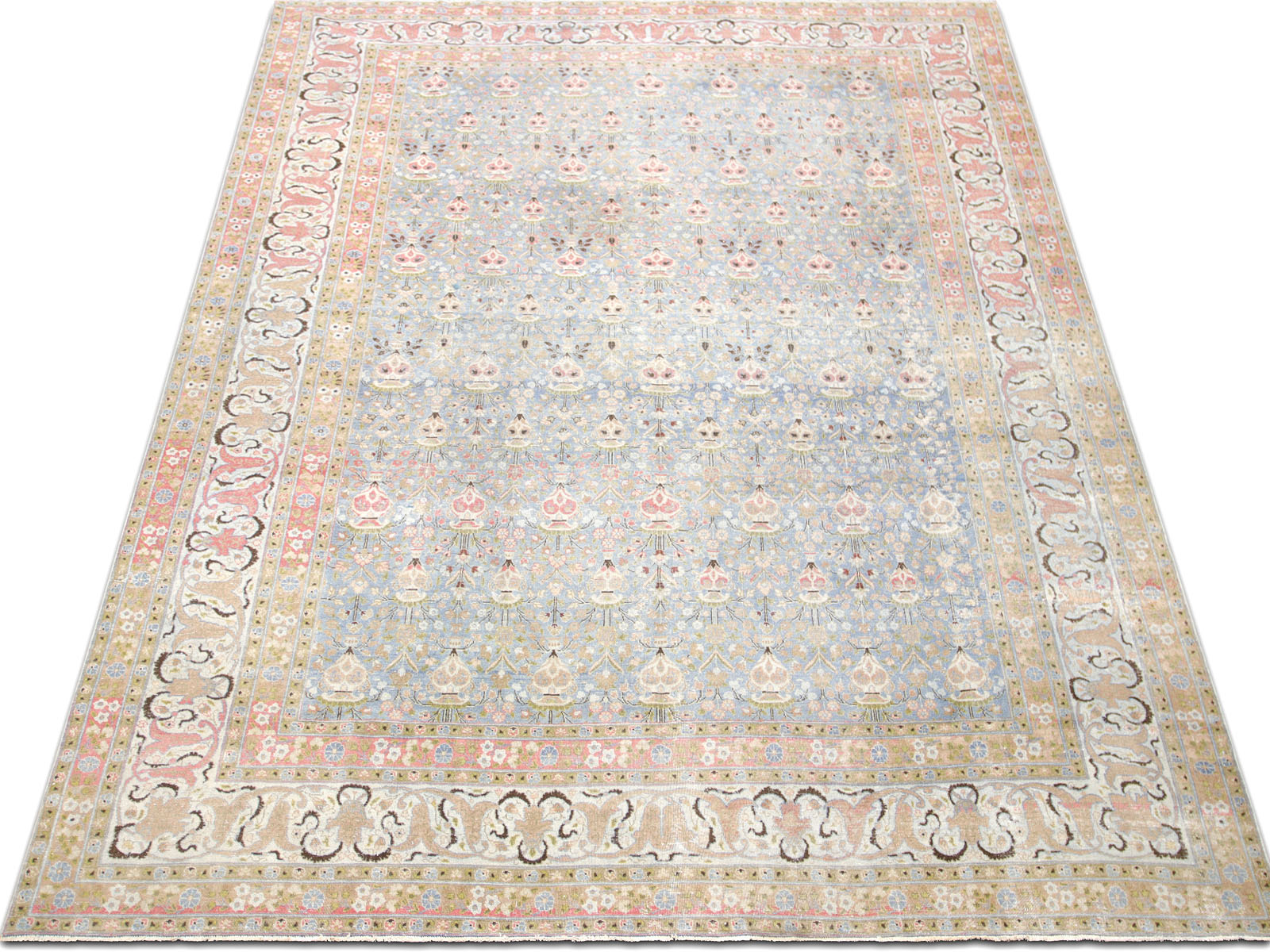 Semi Antique Persian Tabriz Rug - 9'6" x 12'5"