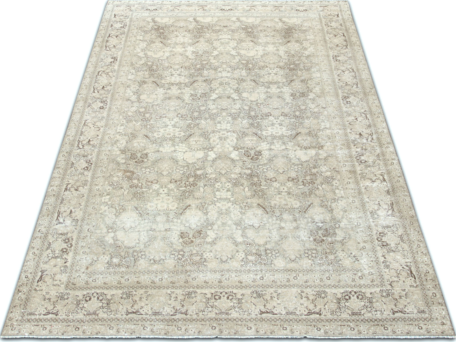 Antique Persian Tabriz Rug - 7'2" x 11'1"