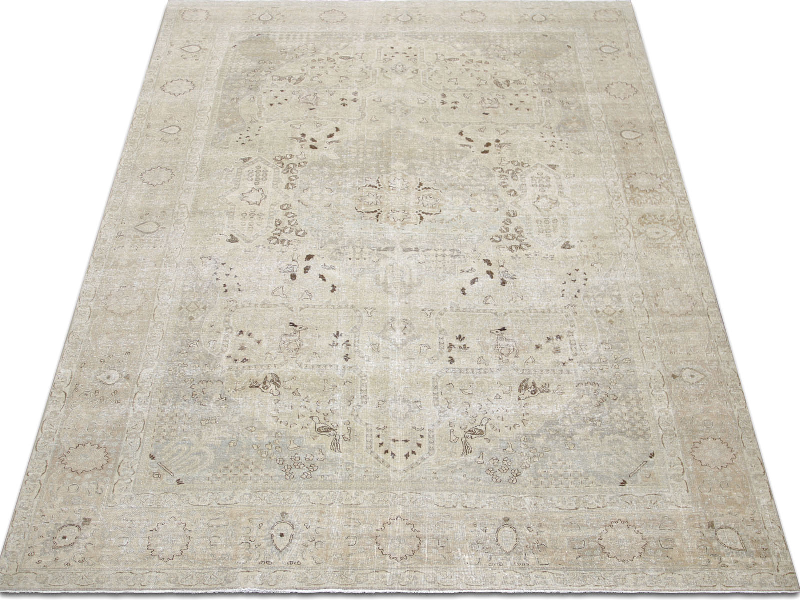 Semi Antique Persian Tabriz Rug - 8'9" x 12'