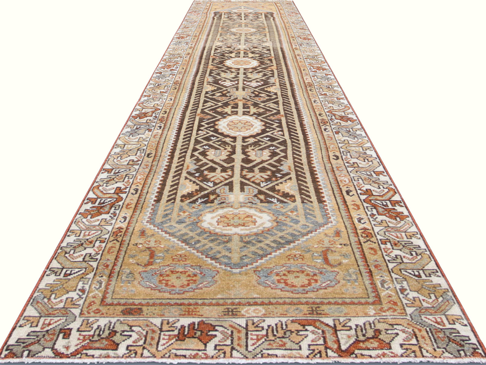 Antique Persian Melayer Runner - 3'1" x 16'7"