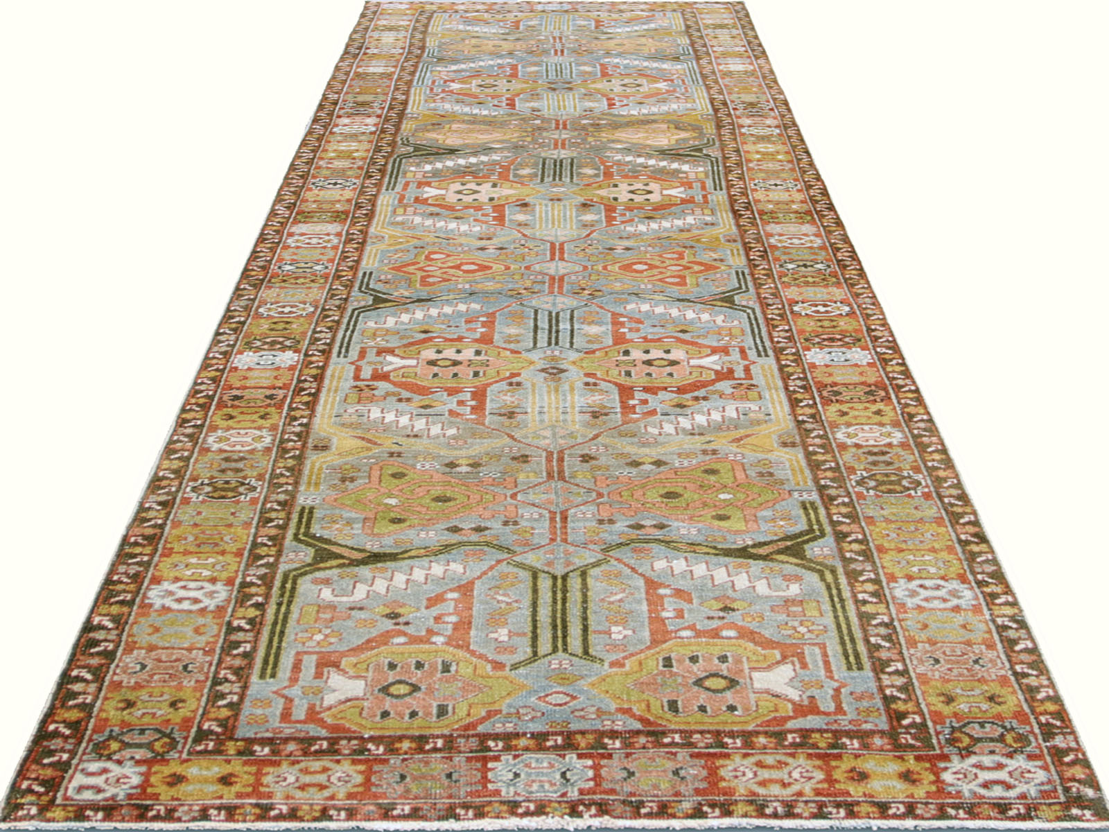 Antique Persian Heriz Runner - 3'6" x 14'6"