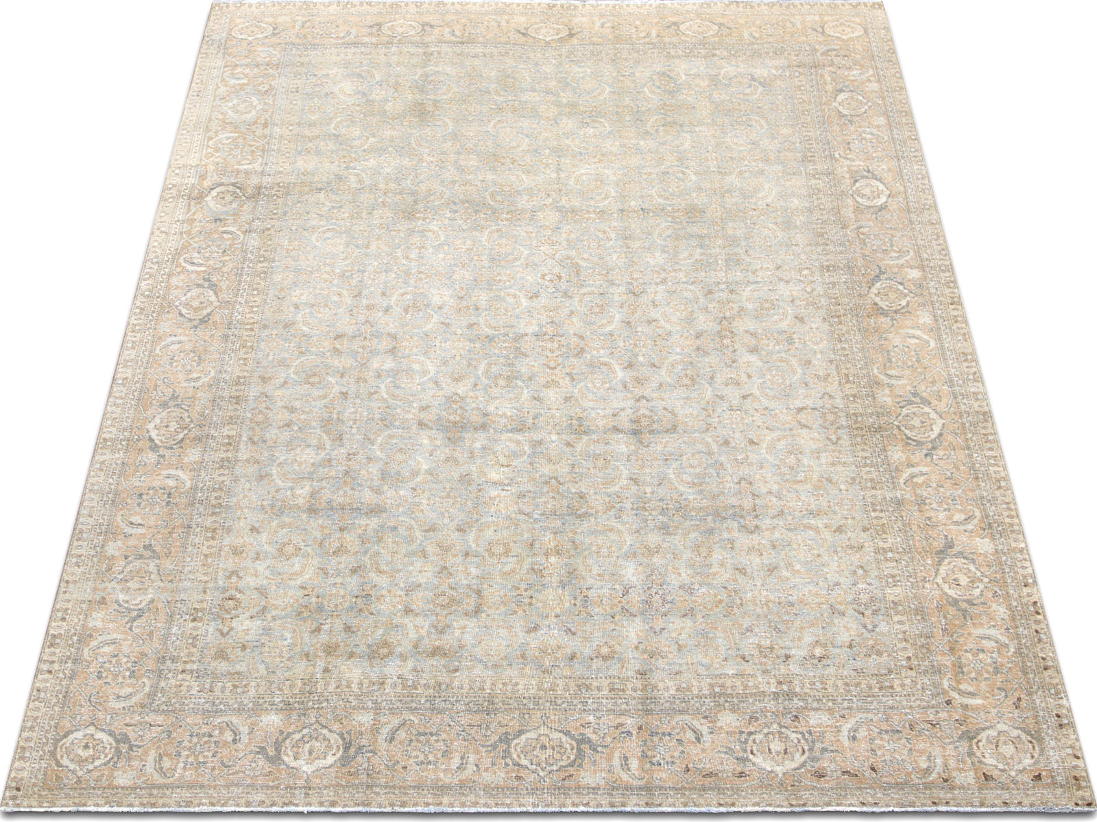 Semi Antique Persian Tabriz Rug - 6'11" x 10'3" - 240489
