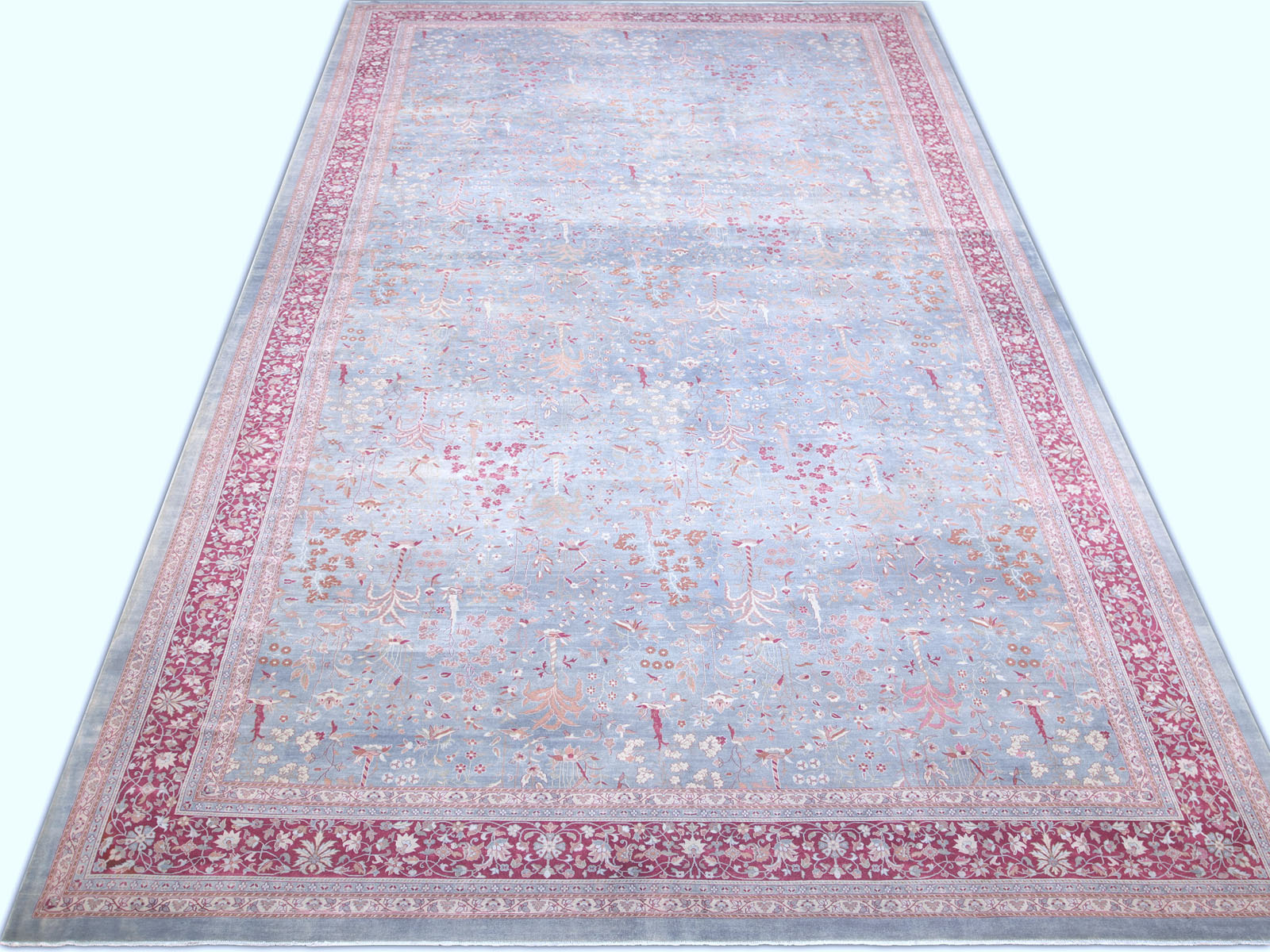 Semi Antique Indian Tabriz Rug - 15' x 26'7"