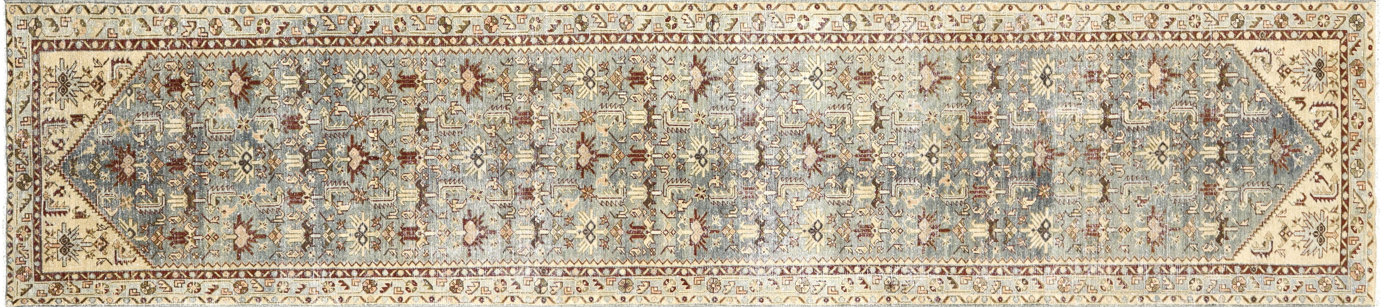 Semi Antique Persian Melayer Runner - 3'6" x 16'10"