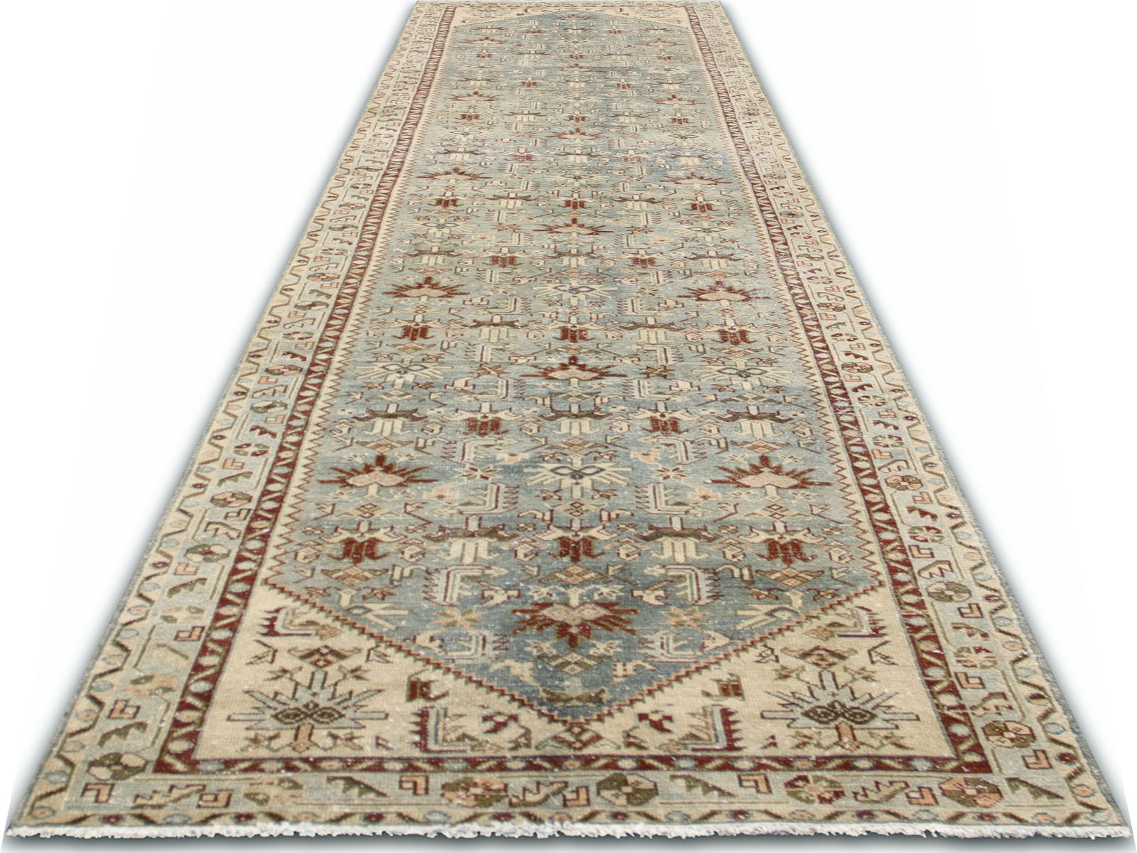 Semi Antique Persian Melayer Runner - 3'6" x 16'10"