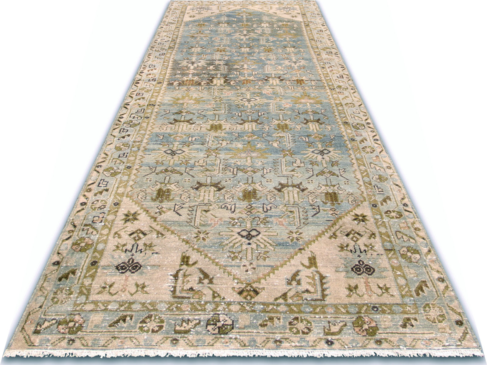 Semi Antique Persian Melayer Runner - 3'6" x 10'5"