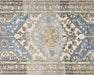 Semi Antique Persian Melayer Rug in Blue,Ivory tones and an All Over,Geometrical pattern. Measuring 2 feet 10 inches x 14 feet 9 inches – SKU 240495
