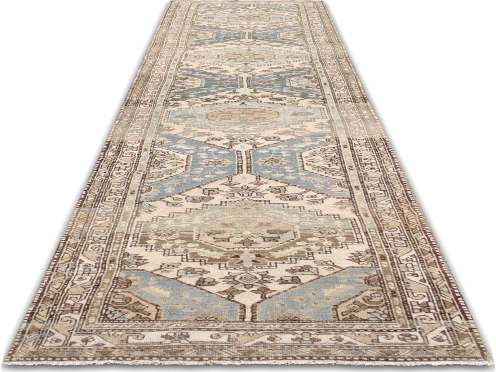Semi Antique Persian Melayer Runner - 2'10" x 14'9"