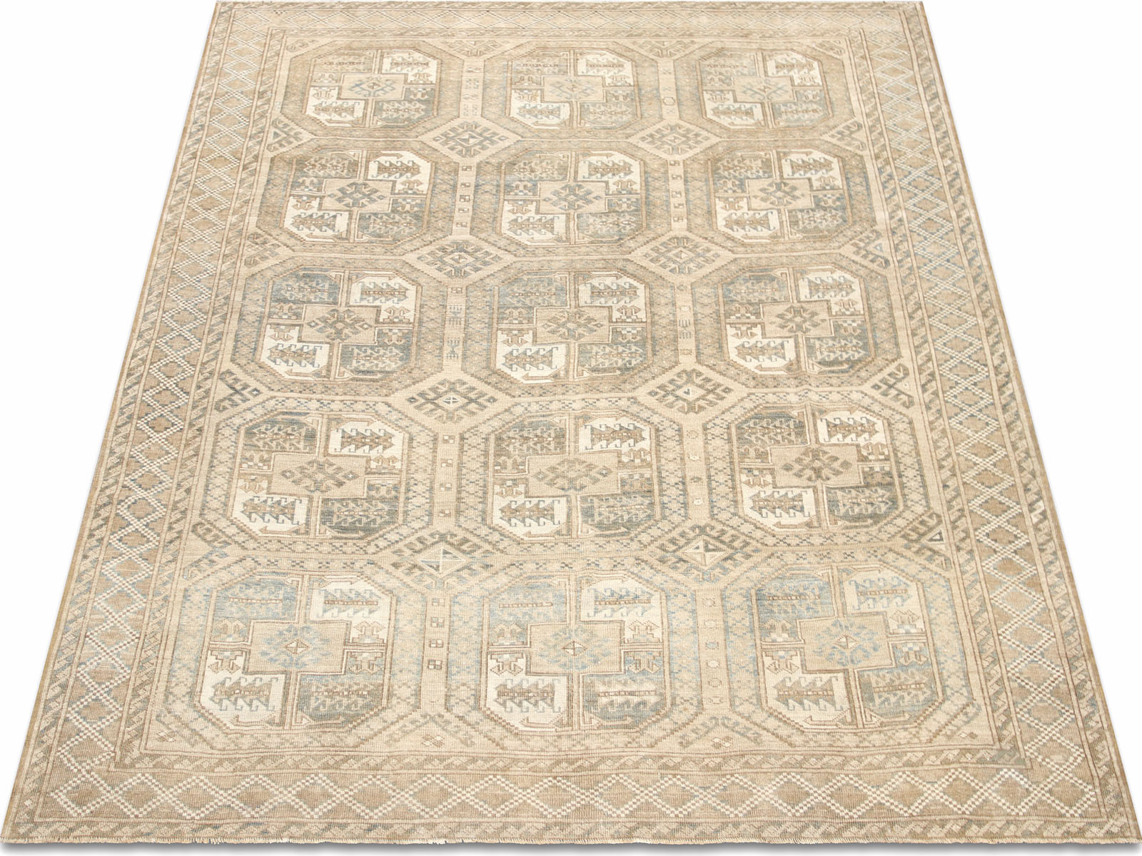 Vintage Afgan Beshir Rug - 7'4" x 9'6"