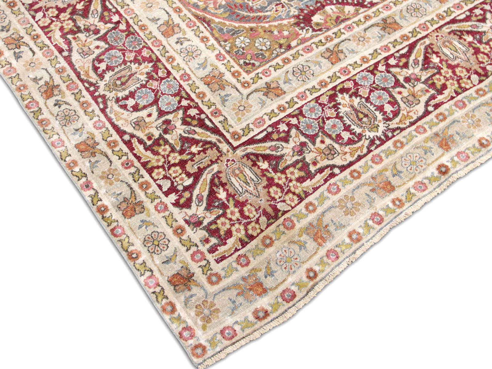 Antique Persian Yazd Rug - 9'7" x 14'7" - 260003
