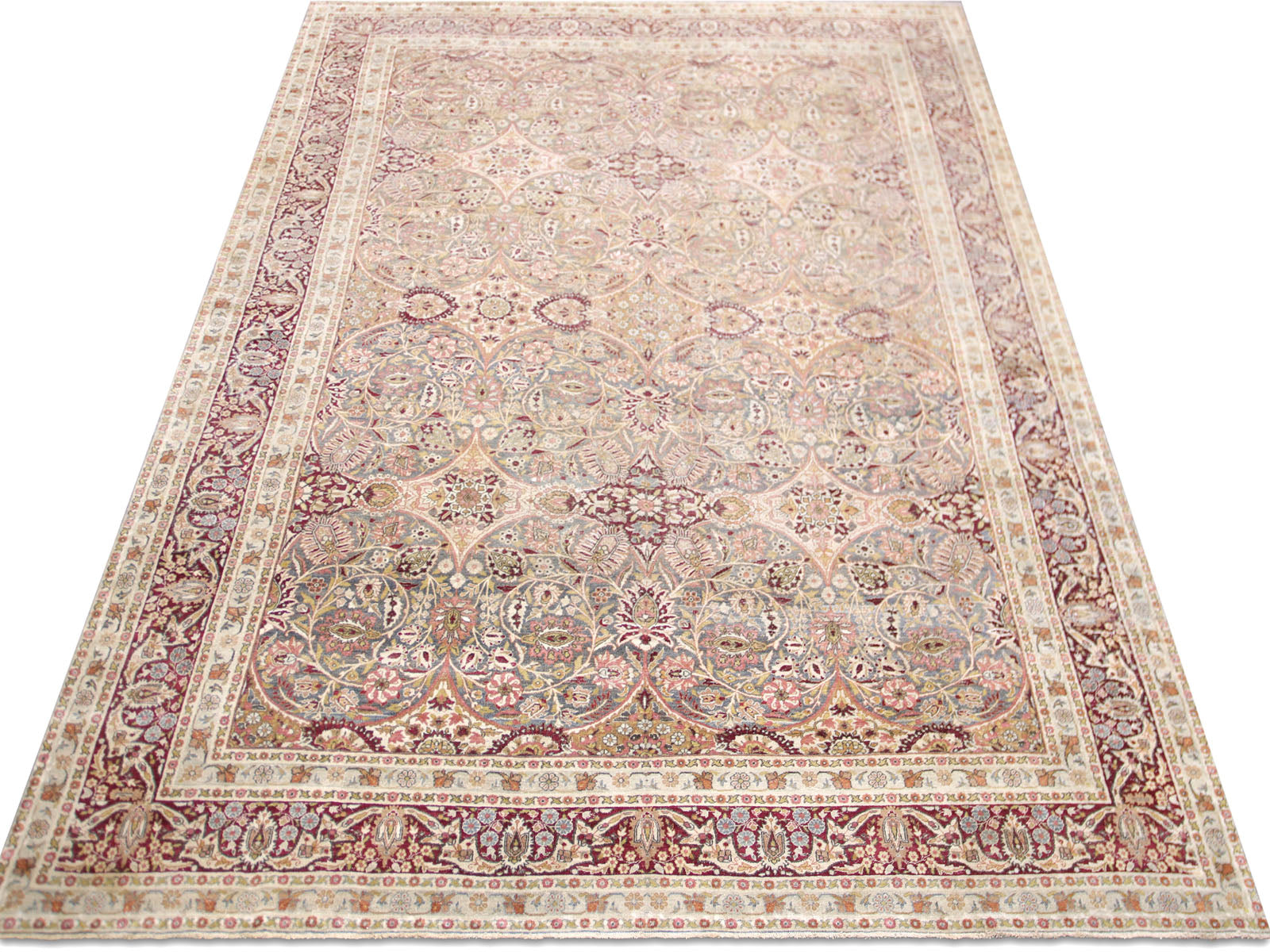 Antique Persian Yazd Rug - 9'7" x 14'7" - 260003