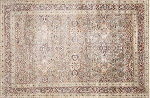 Antique Persian Yazd Rug - 9'7" x 14'7" - 260003