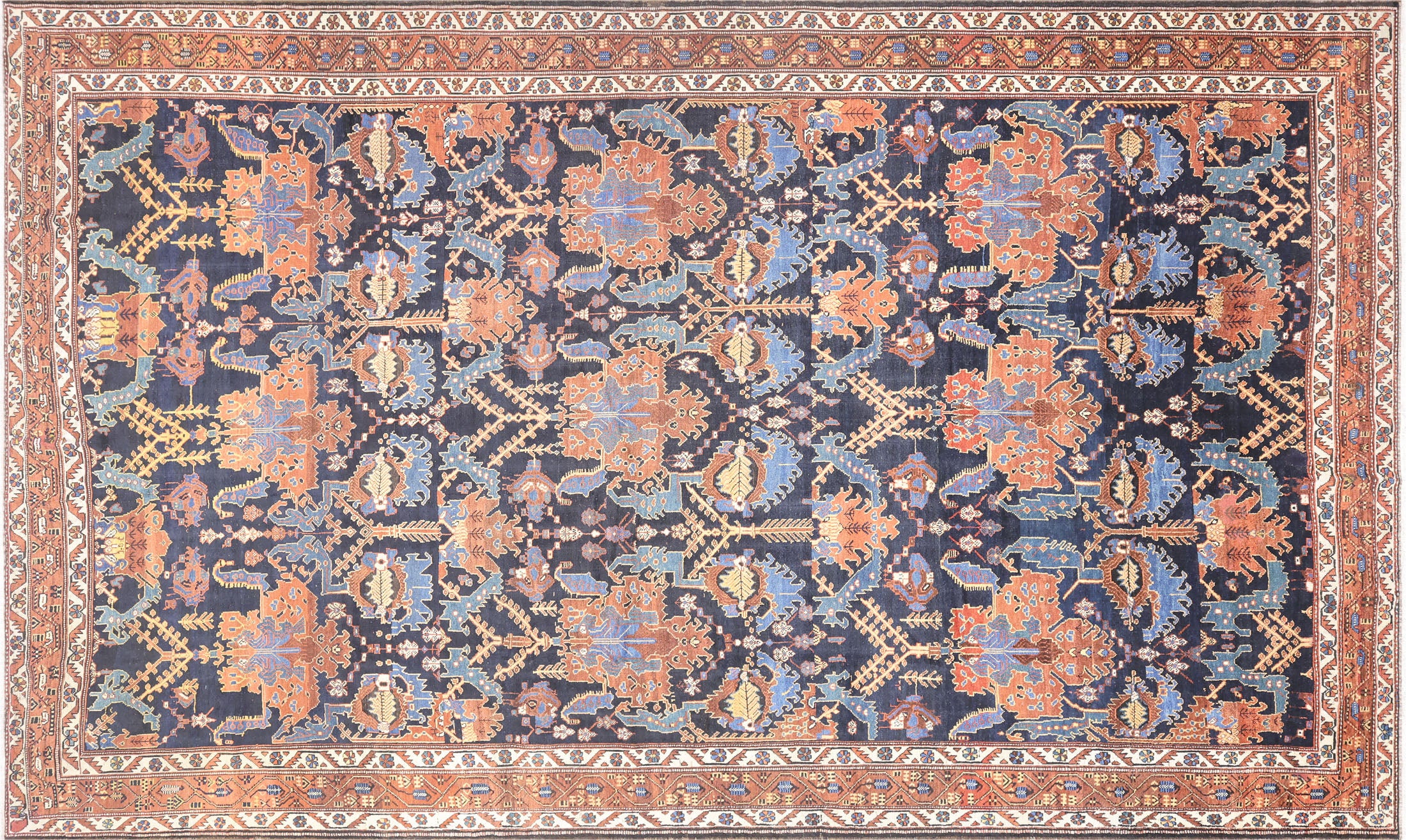 Antique Persian Bidjar Rug - 10'9" x 18'0" - 260007