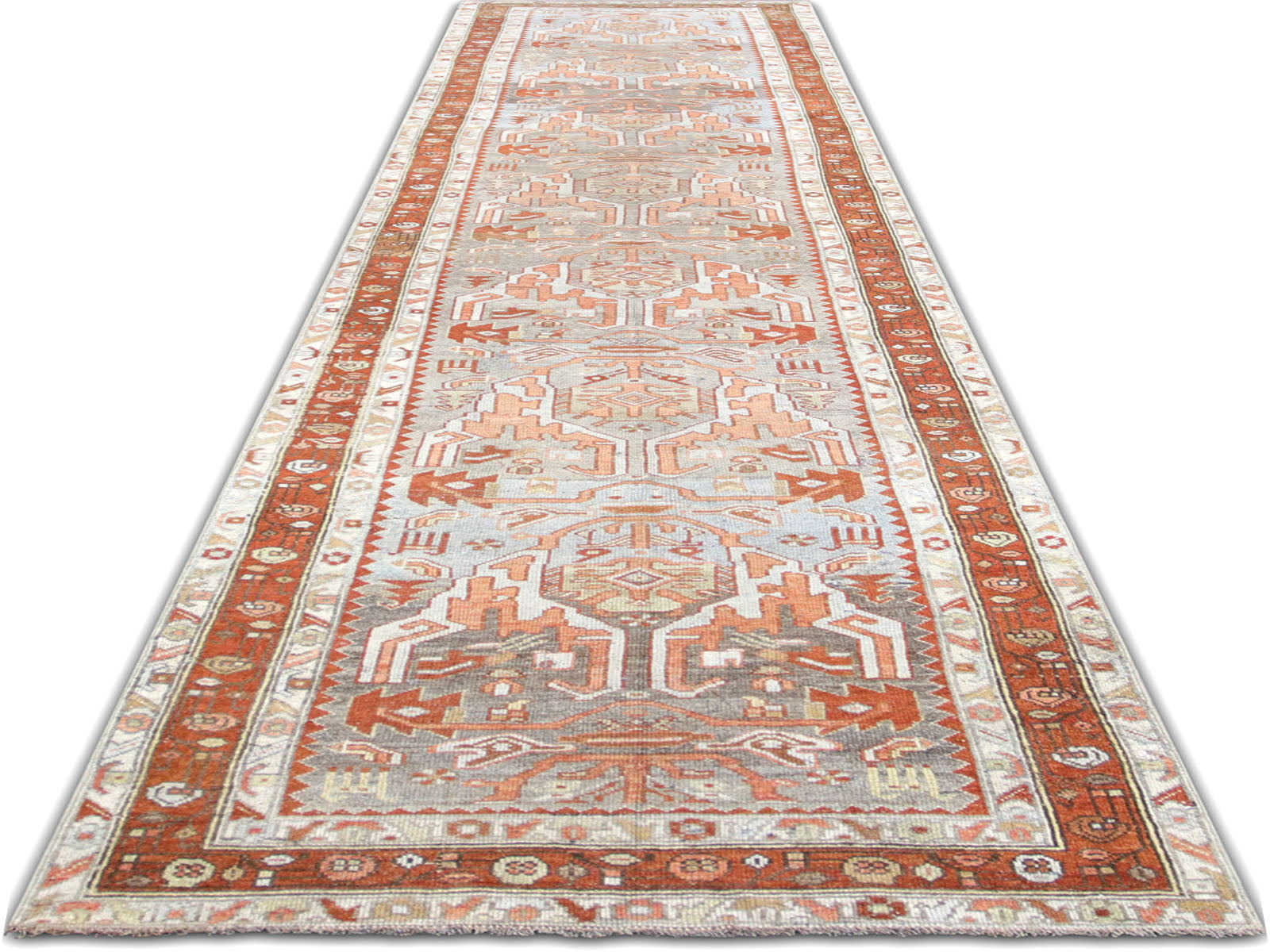 Antique Persian Bidjar Runner - 3'3" x 15'10" - 260008