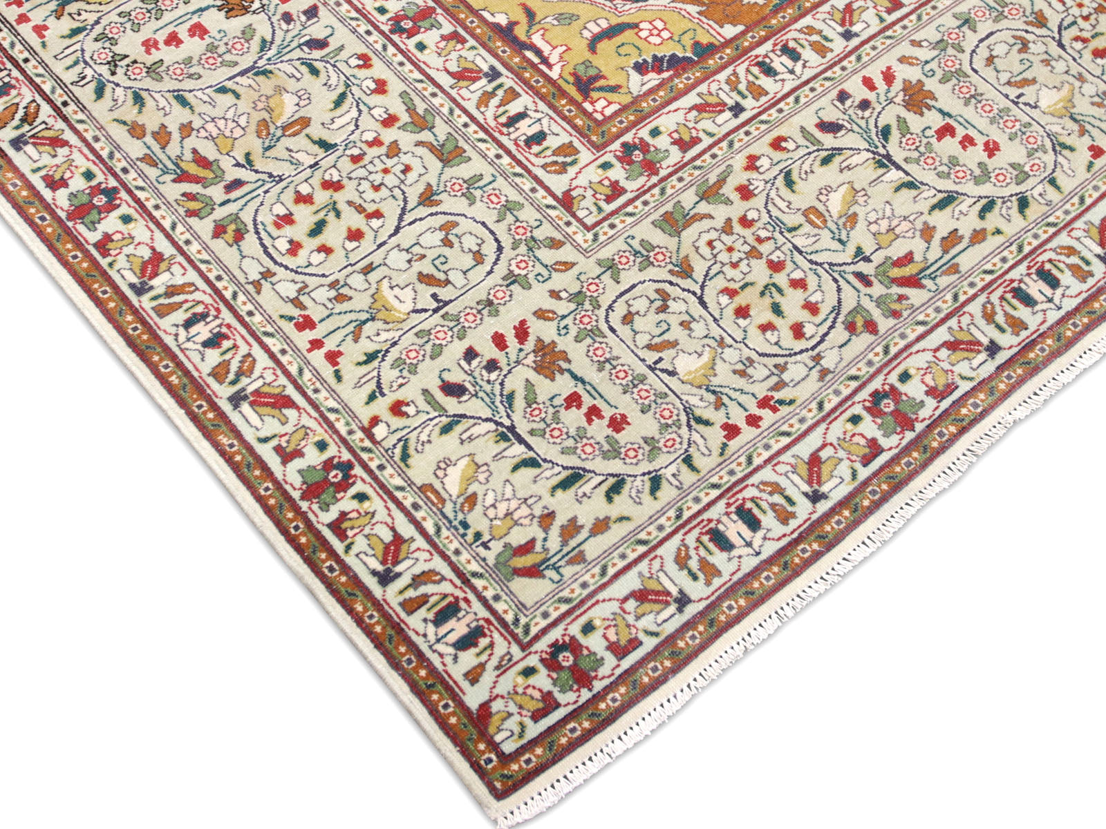 Semi Antique Persian Tabriz Rug - 9'11" x 12'9" - 260012