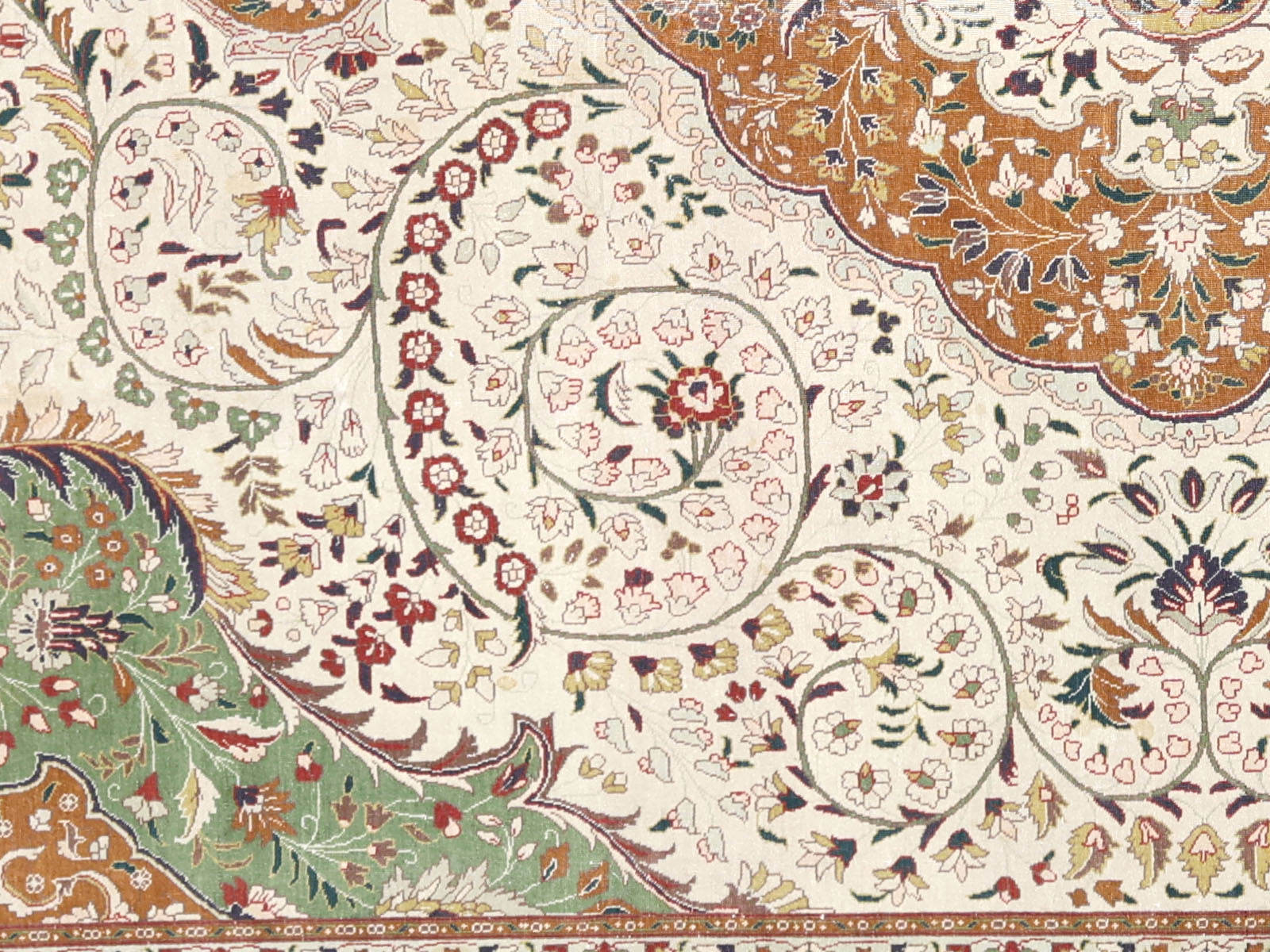 Semi Antique Persian Tabriz Rug - 9'11" x 12'9" - 260012