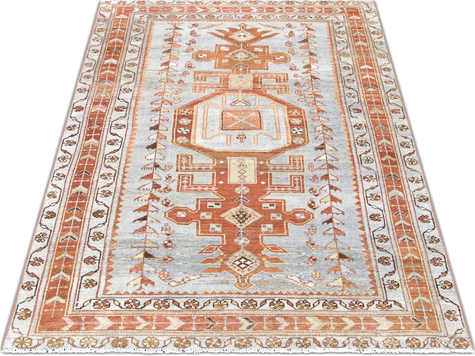 Semi Antique Persian Melayer Rug - 4'3" x 6'6" - 260016