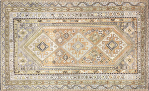 Semi Antique Persian Shiraz Rug - 4'11" x 7'11" - 260018