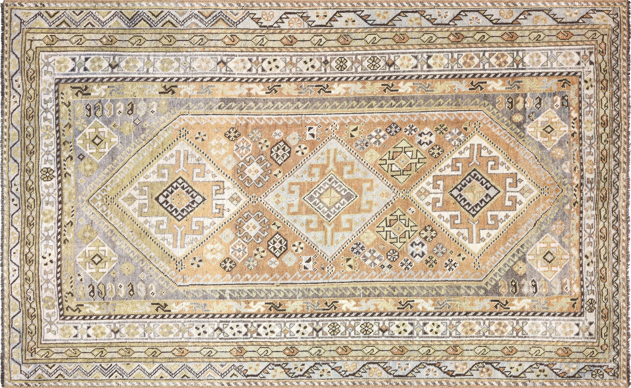 Semi Antique Persian Shiraz Rug - 4'11" x 7'11" - 260018