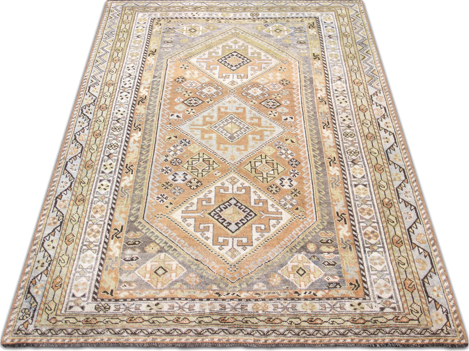 Semi Antique Persian Shiraz Rug - 4'11" x 7'11" - 260018