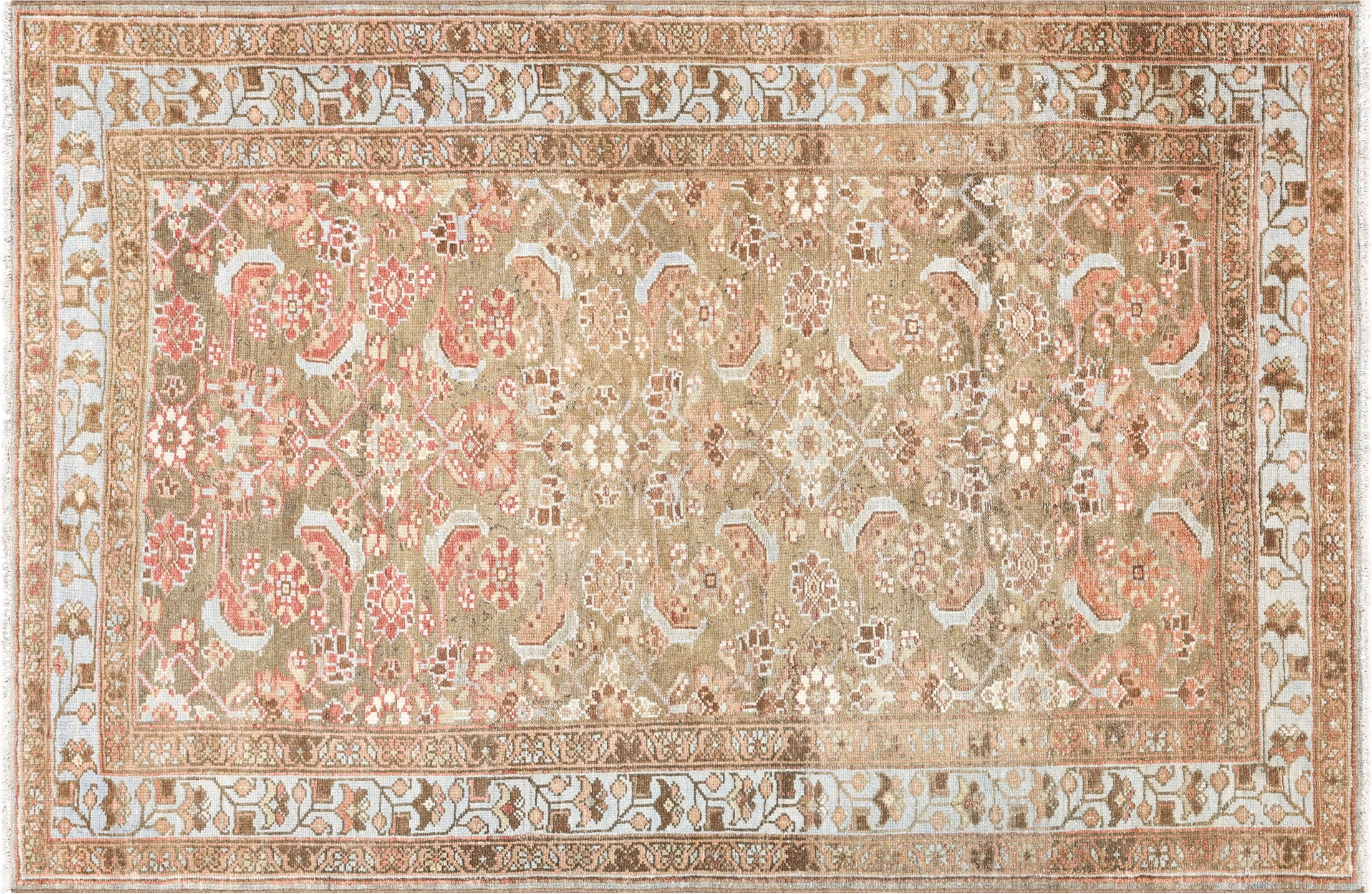 Semi Antique Persian Melayer Rug - 4'0" x 6'1" - 260019