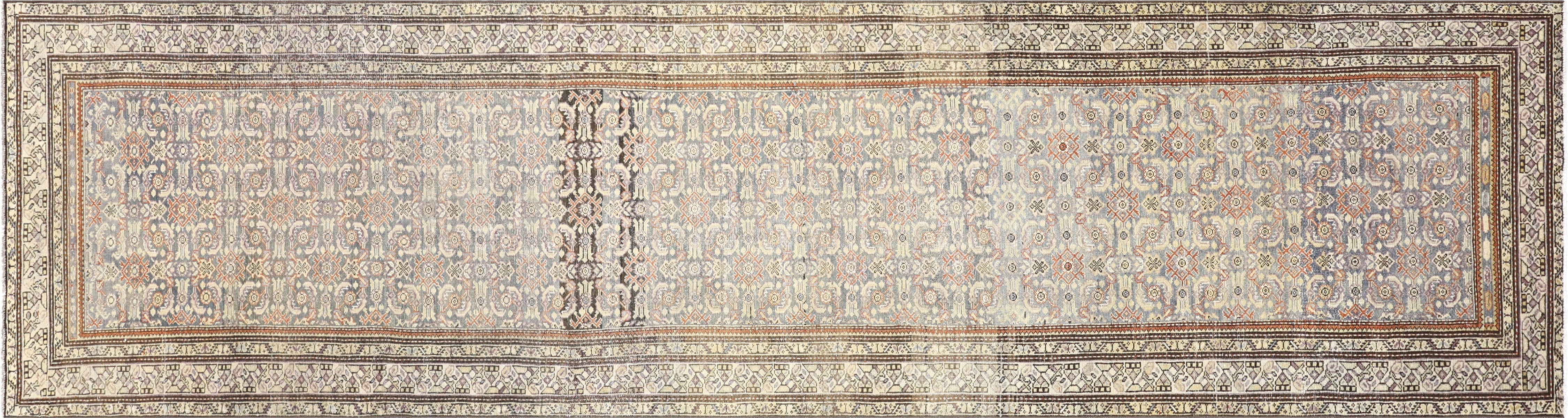 Semi Antique Persian Melayer Runner - 3'5" x 15'7" - 260020