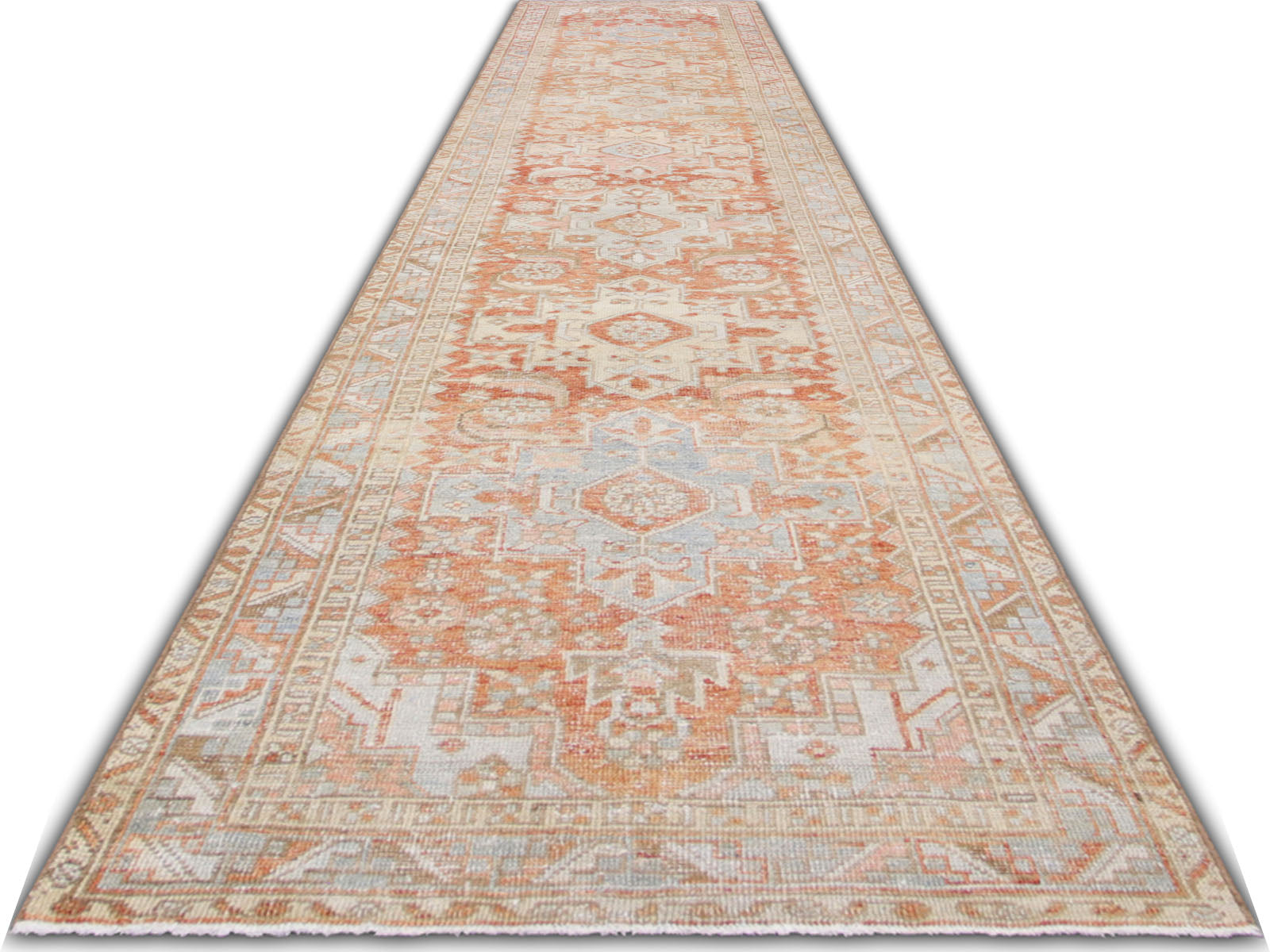 Semi Antique Persian Melayer Runner - 3'0" x 14'2" - 260023