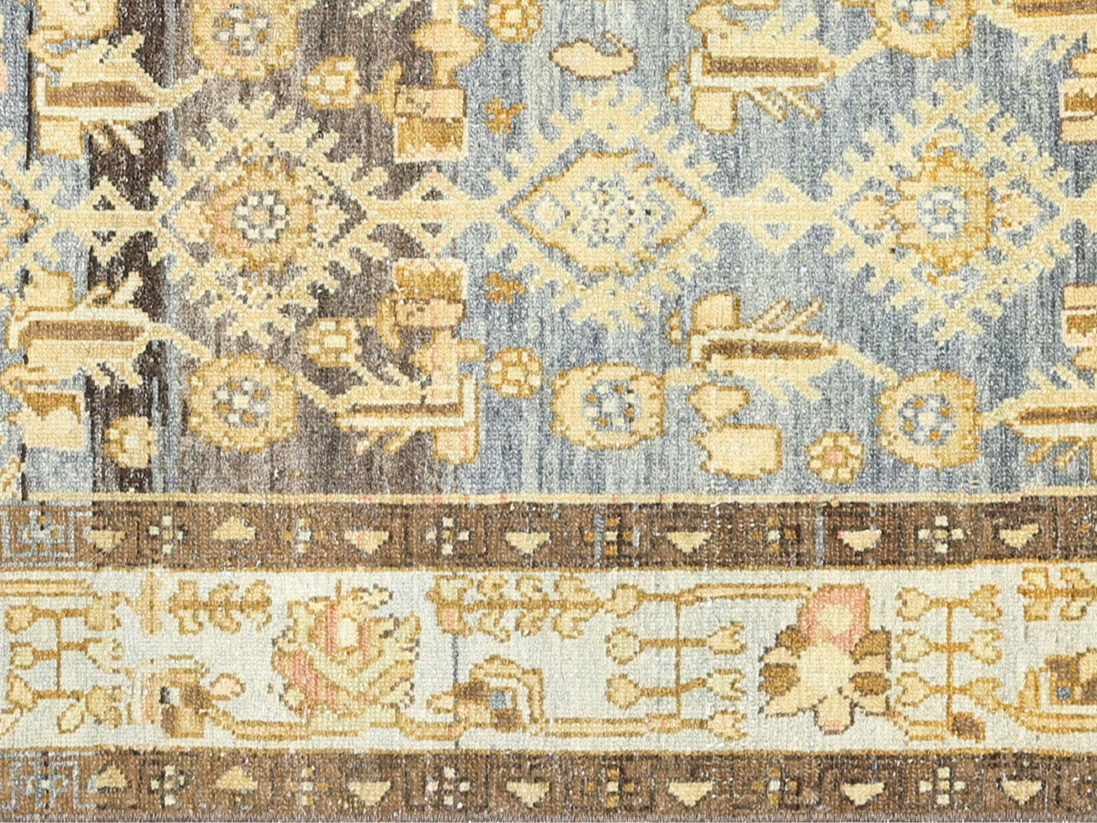 Semi Antique Persian Melayer Rug - 4'2" x 6'7" - 260026