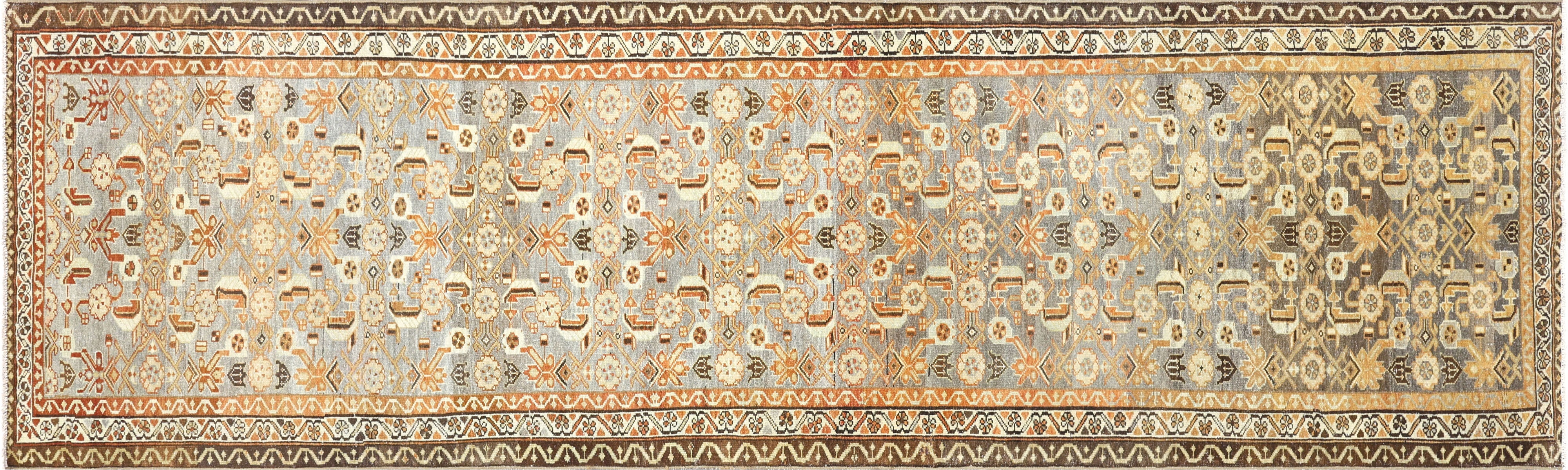 Semi Antique Persian Melayer Runner - 3'0" x 11'9" - 260028